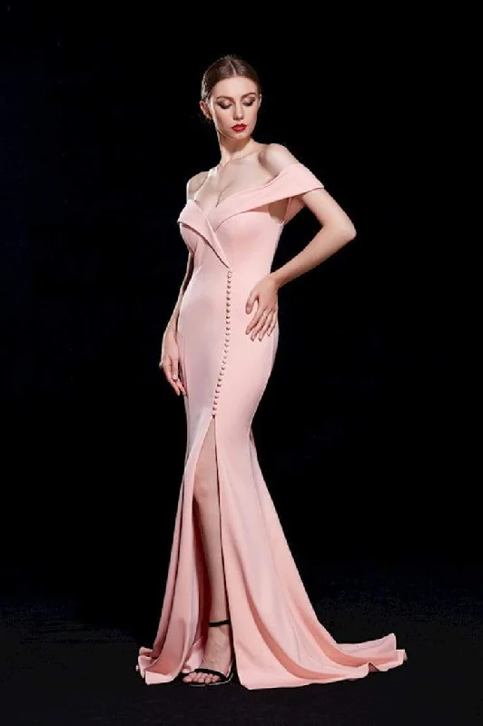 prom dress fitting adviceJ'Adore Dresses - Off-Shoulder High Slit Mermaid Prom Dress J12076