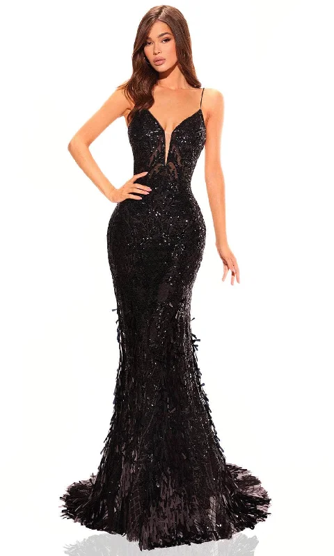 cap sleeve prom dressesAmarra 88763 - Sequin Pattern Prom Dress