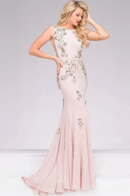 custom prom dressesJovani - 42296 Jersey Embellished Prom Dress - 1 pc Blush in Size 0 Available