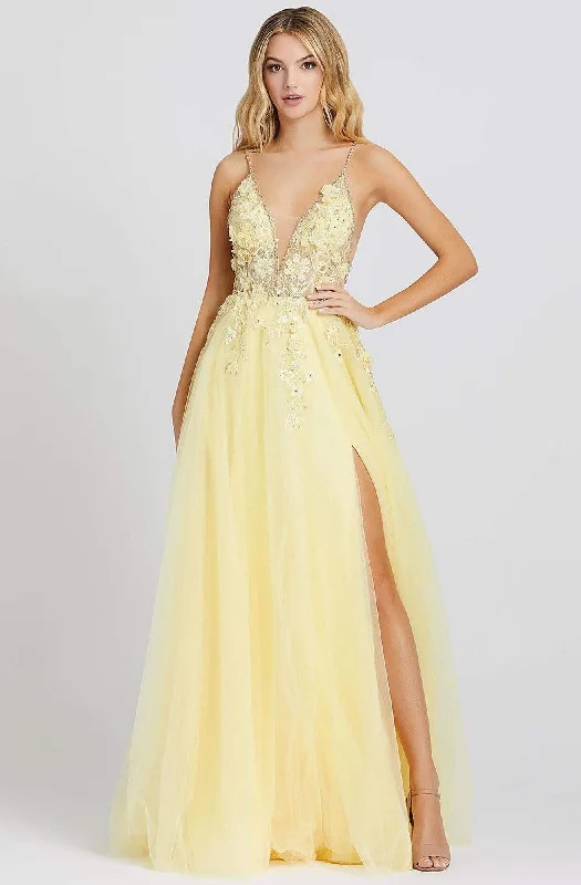 sweetheart neckline prom dressesMac Duggal Prom - 11125M Plunging V-Neck A-Line Dress