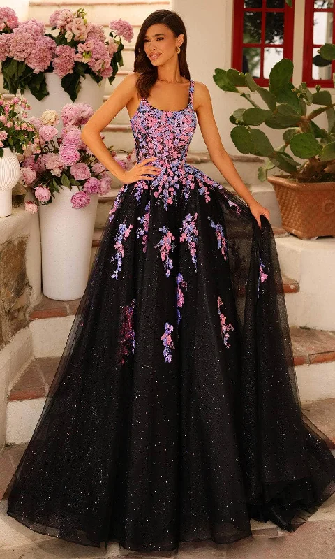 ready-to-wear prom dressesAmarra 88767 - Sequined Floral Prom Dress