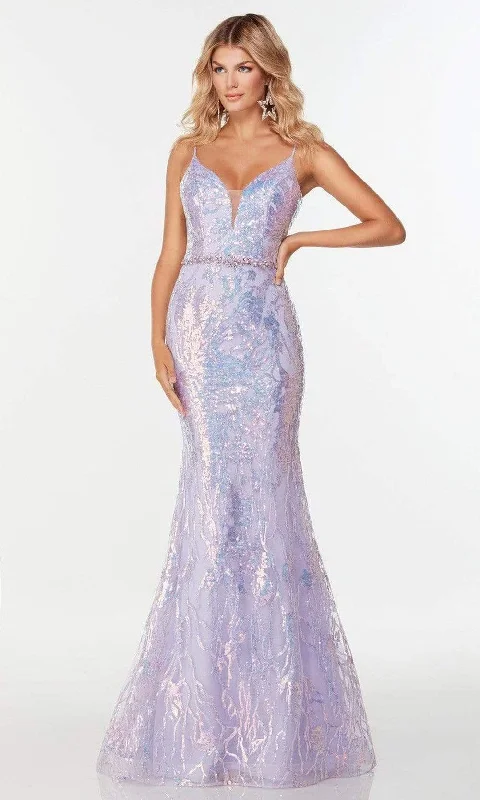 prom dresses for winterAlyce Paris - 61090 Sequin Patterned Prom Gown