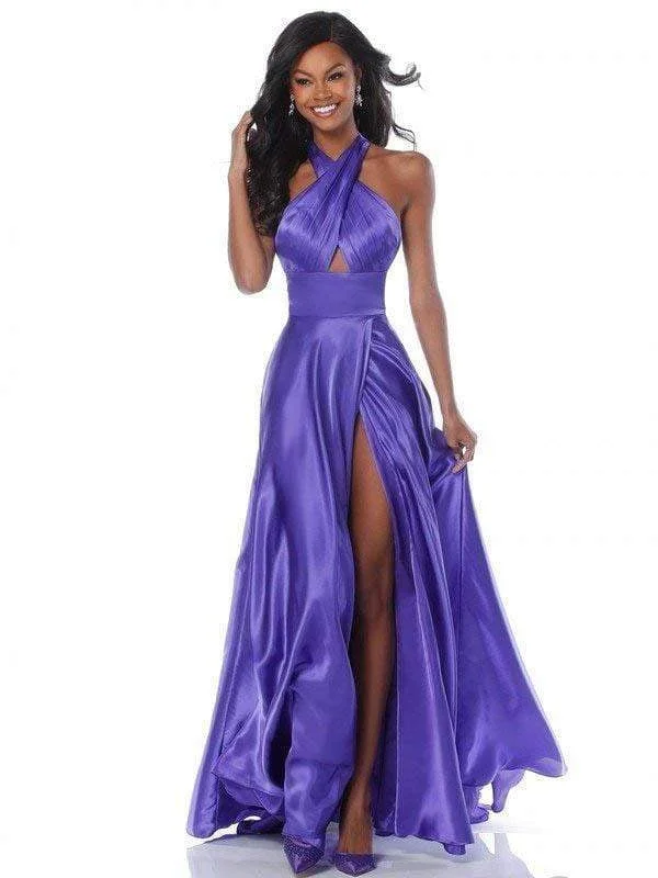 vintage prom dressesSherri Hill 51897 - Crisscross Halter Satin Prom Dress