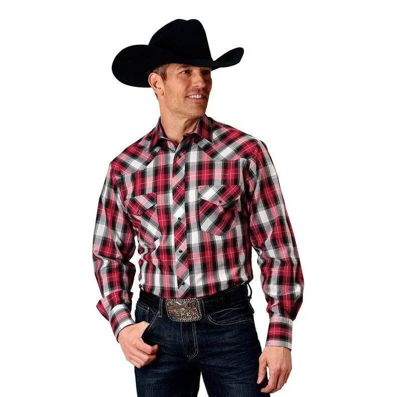 Roper Western Shirt Mens Snap Front L/S Red 01-001-0101-1063 RE