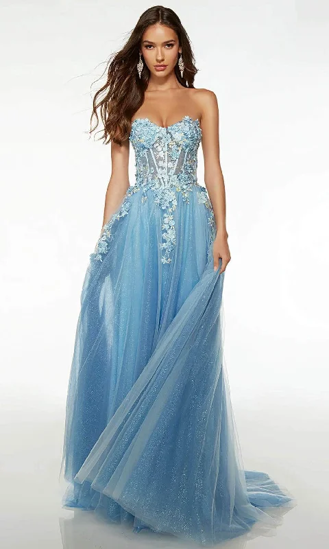 sparkly prom dressesAlyce Paris 61634 - Strapless A-Line Prom Gown