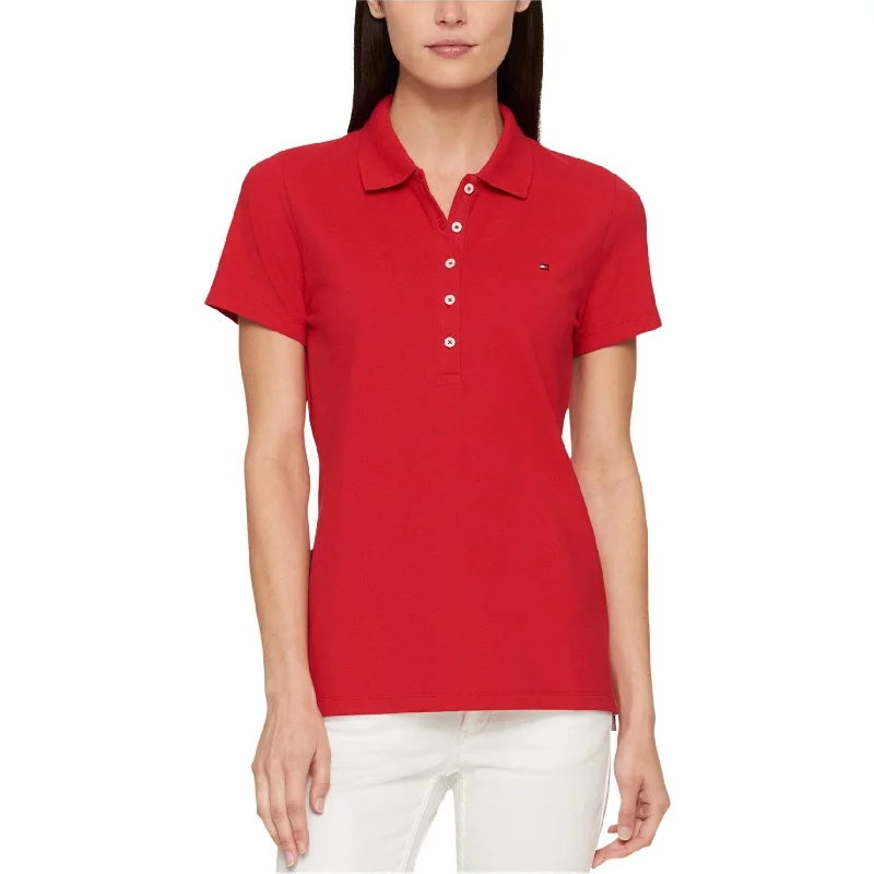 Tommy Hilfiger Womens Heritage Polo Shirt, Red, Large