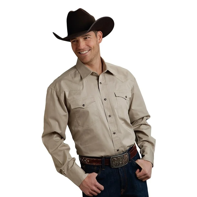 Roper Western Shirt Mens Long Sleeve Snap Brown 03-001-0765-1126 BR