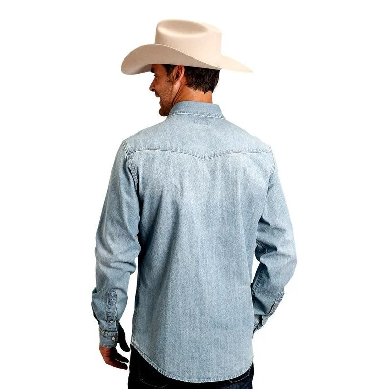 Stetson Western Shirt Mens L/S Topstitching 11-001-0465-1368 BU