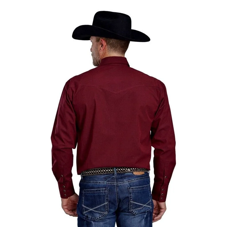 Roper Western Shirt Mens Route 66 L/S Snap Red 03-001-0265-0735 RE