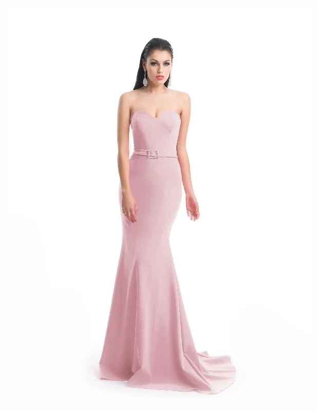 prom dress try-on ideasJ'Adore Dresses - Jeweled Belt Strapless Trumpet Prom Dress J5086