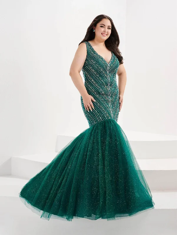 cap sleeve prom dressesTiffany Designs - 16045 Embellished Sleeveless Prom Dresses