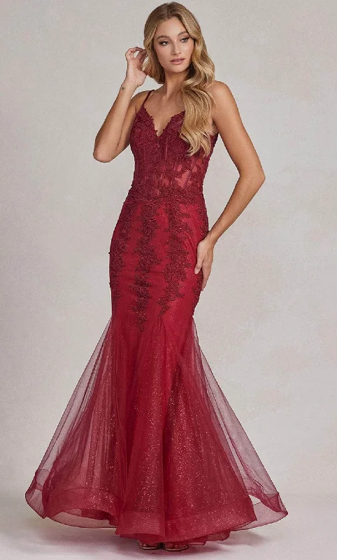 high-low prom dressesNox Anabel P1170 - V-Neck Mermaid Prom Dress