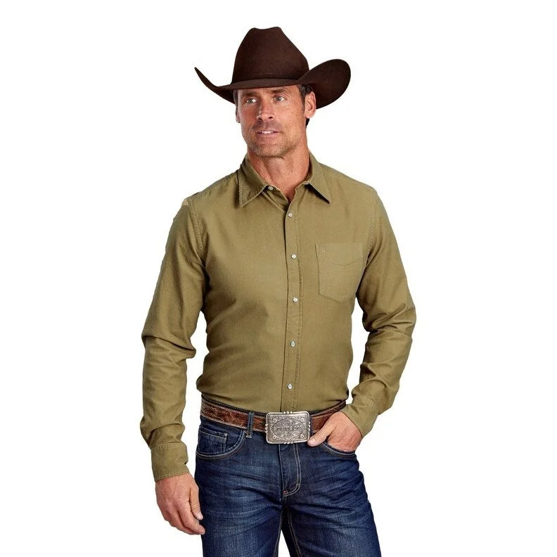 Stetson Western Shirt Mens L/S Corduroy Brown 11-001-0466-0779 BR