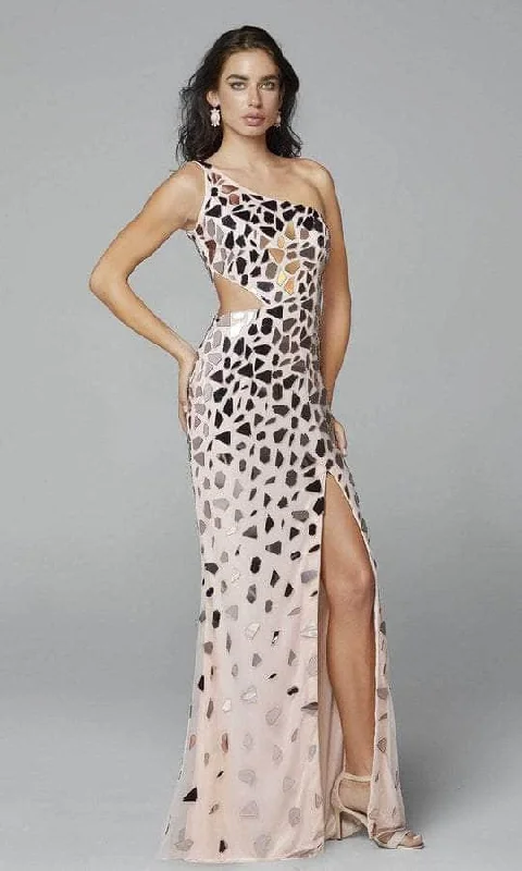 prom dresses for curve-hugging figuresPrimavera Couture - Sleeveless Cut Glass Prom Gown 3623