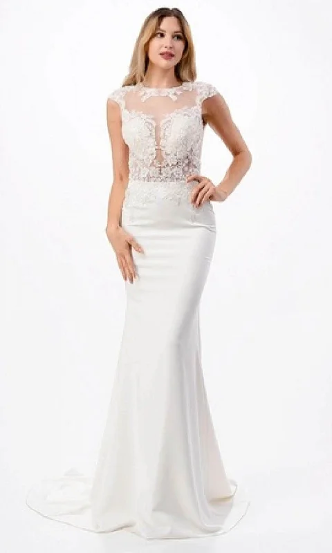 halter prom dressesAspeed Design MS0015 - Embroidered Mermaid Prom Gown