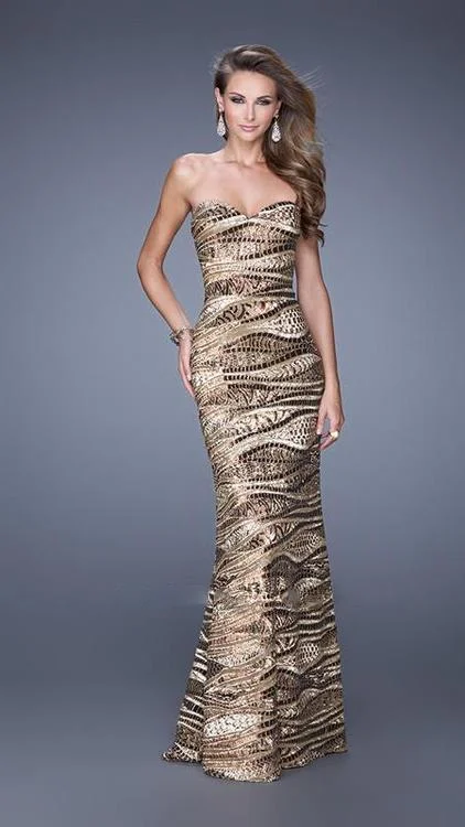 silk prom dressesLa Femme 21155 Sequined Sweetheart Prom Dress