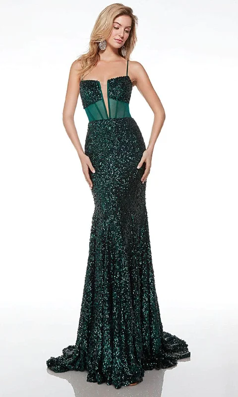 prom dresses with lace appliquésAlyce Paris 61503 - Corset Sequin Prom Dress