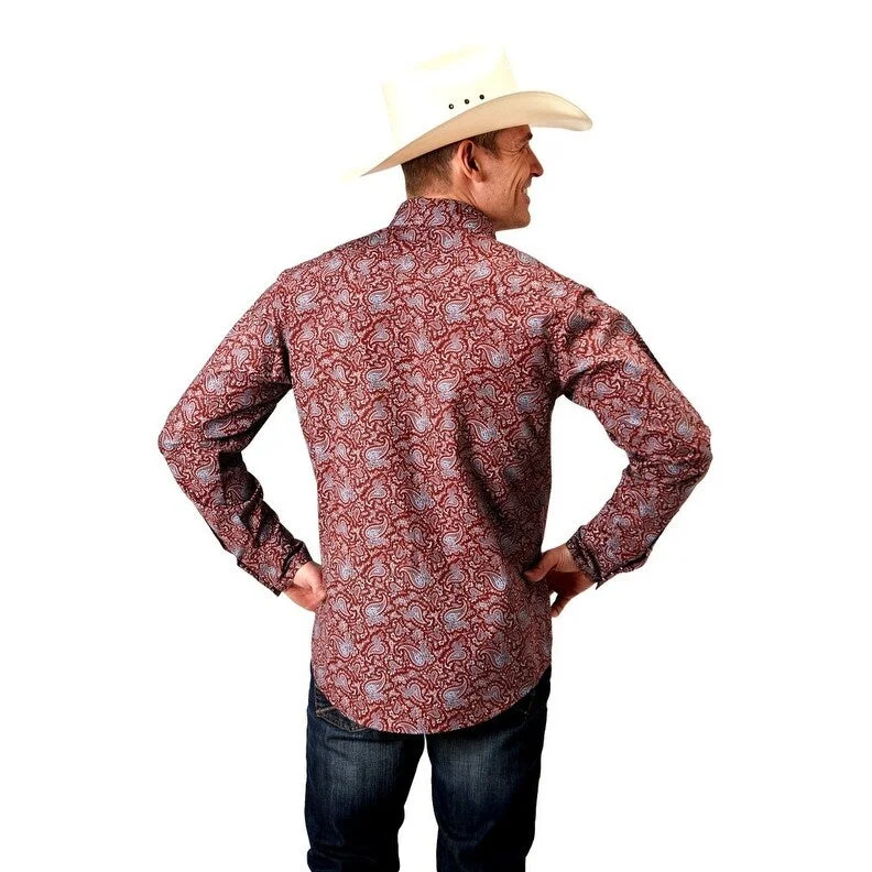 Roper Western Shirt Mens L/S West Made Red 03-001-0064-0316 RE