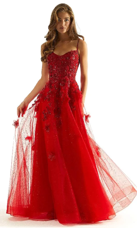 flutter sleeve prom dressesMori Lee 49049 - Sequin Floral Prom Dress