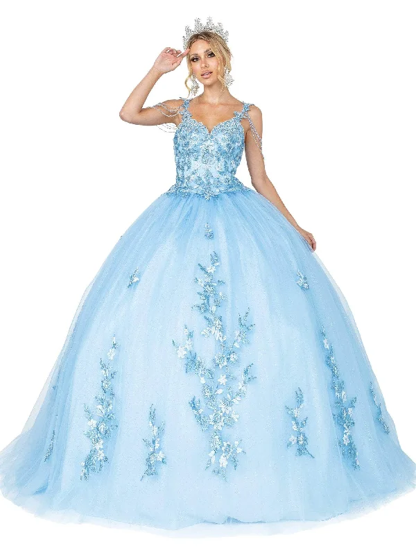 Formal Dress for Theater OpeningsDancing Queen - 1546 Bead-Garlanded Embroidered Bodice Ballgown