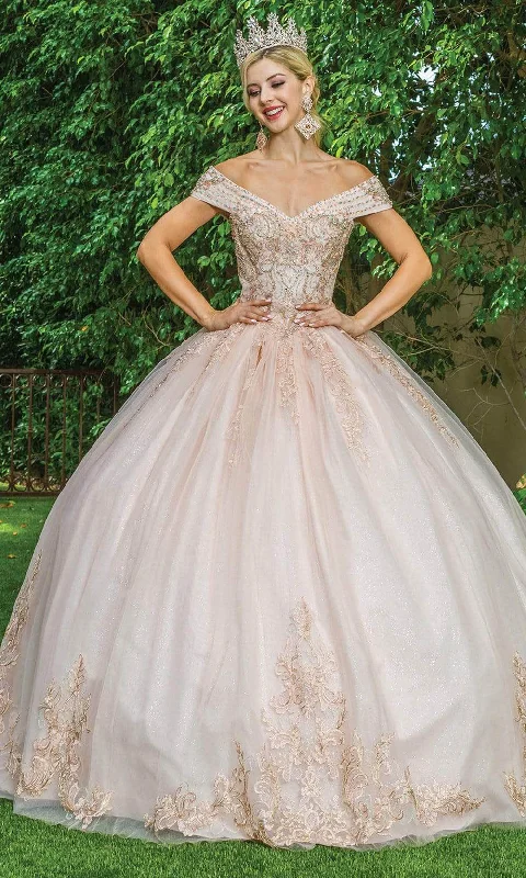 Formal Dress for International EventsDancing Queen - 1567 Jeweled Off Shoulder Ballgown