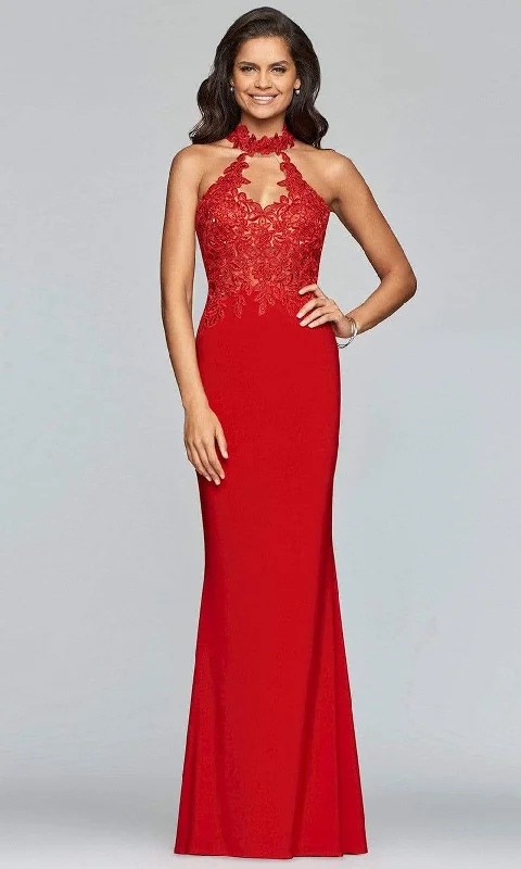 Formal Dress for Sustainable FashionFaviana - 7750 High Halter Cutout Sheath Gown