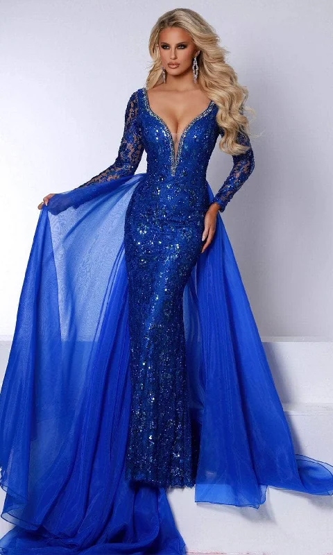 Formal Dress for Winter WeddingsJohnathan Kayne 2732 - Beaded Lace Gown with Overskirt