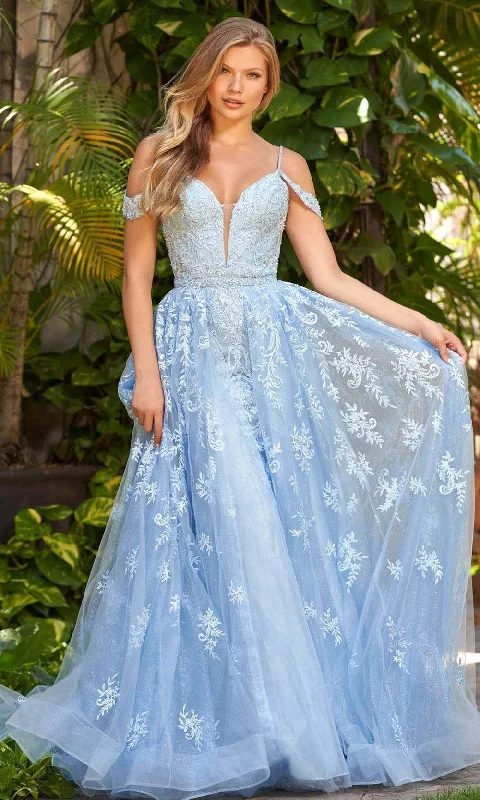 Formal Dress for Day WeddingsSherri Hill - 54935 Dreamy Glittered Overskirt Gown