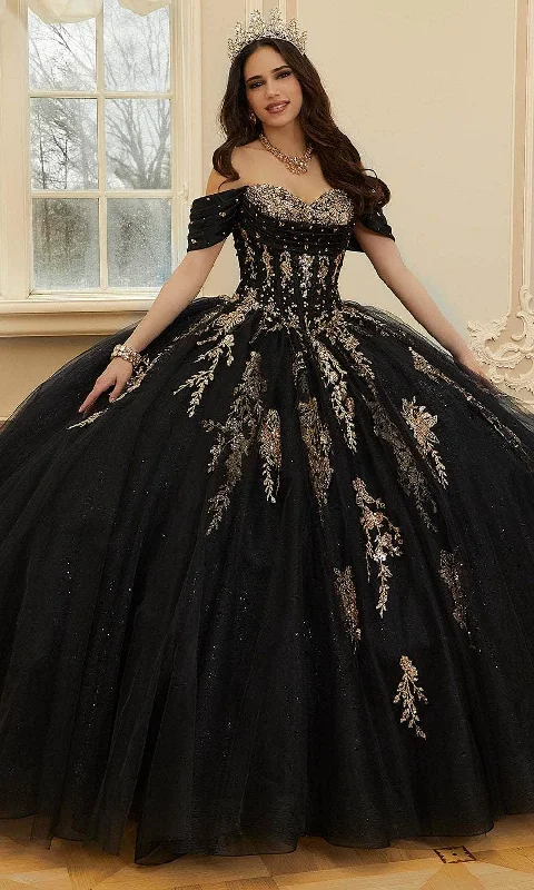 Formal Dress for Black-Tie Optional EventsVizcaya by Mori Lee 89481 - Glitter Applique Quinceanera Ballgown