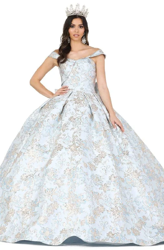 Formal Dress Shops in New YorkDancing Queen - 1433 Off-Shoulder Gilt-Rosette Ballgown