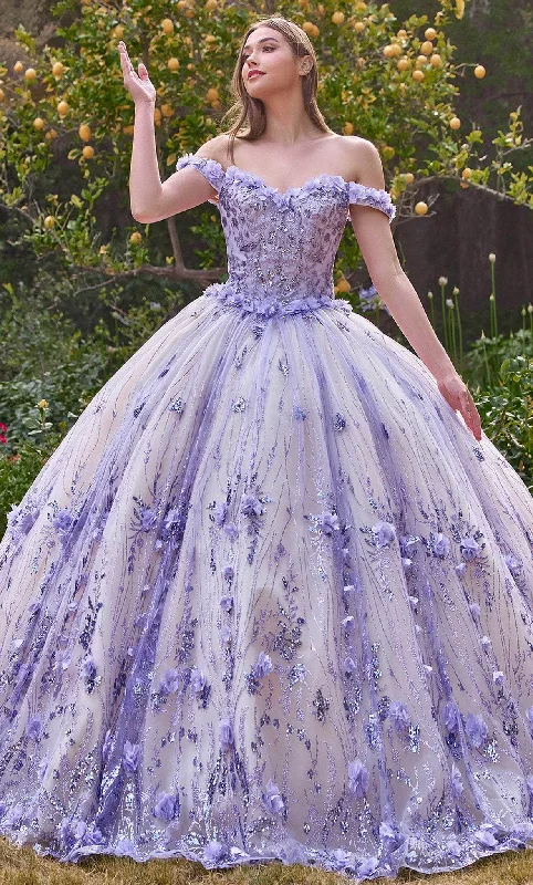 Formal Dress for Eco-Friendly ThemesLadivine 15704 - Sweetheart Floral Appliqued Ballgown