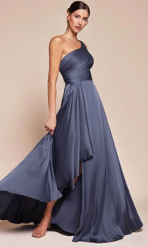 Formal Dress for Theme Park EventsCinderella Divine 7450 - Asymmetrical Hem Long Gown