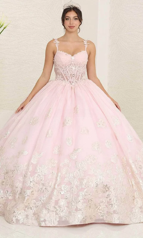 Formal Dress for GalasMay Queen LK256 - Sheer Corset Ballgown