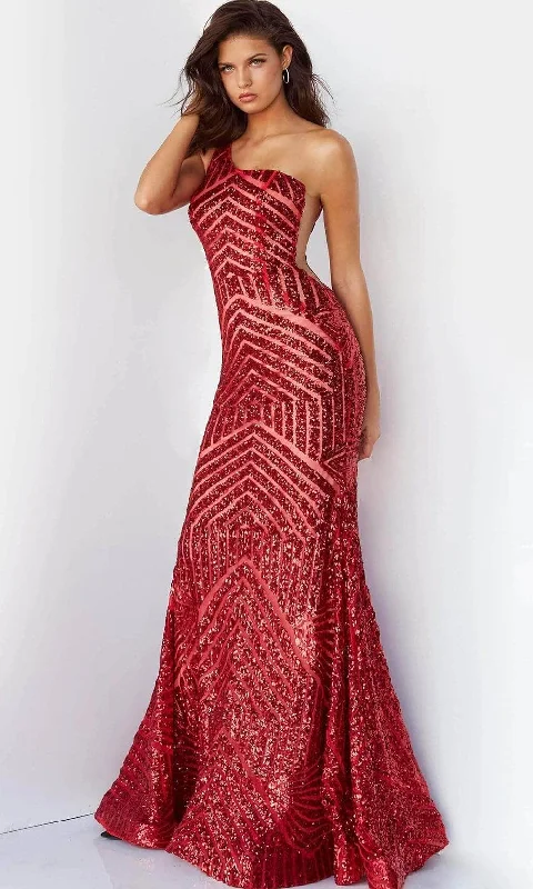 Formal Dress for Indoor WeddingsJovani - 06017 One-Shoulder Sequin Gown