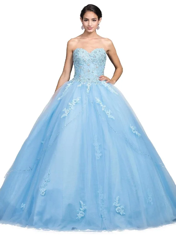 Formal Dress for EveningsDancing Queen - 1224 Strapless Sweetheart Lace-up Back Ballgown