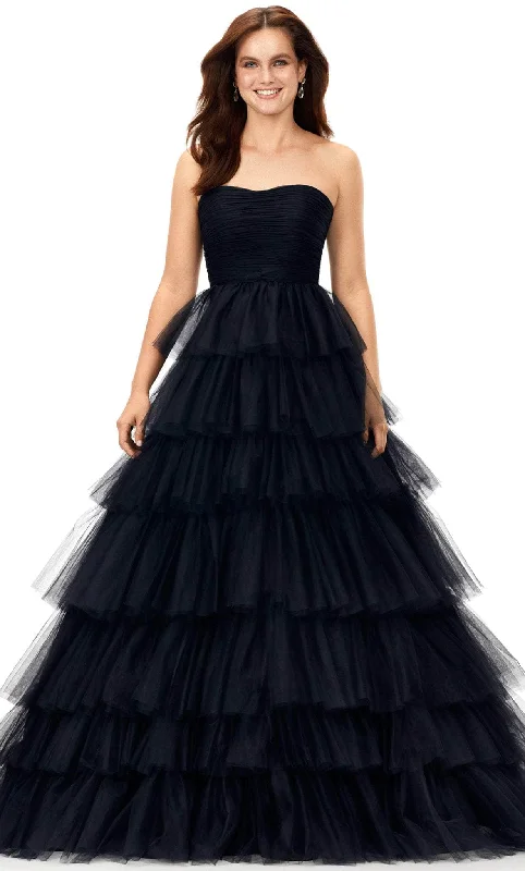 Formal Dress for Literary AwardsAshley Lauren 11343 - Strapless Ruched Bodice Ballgown