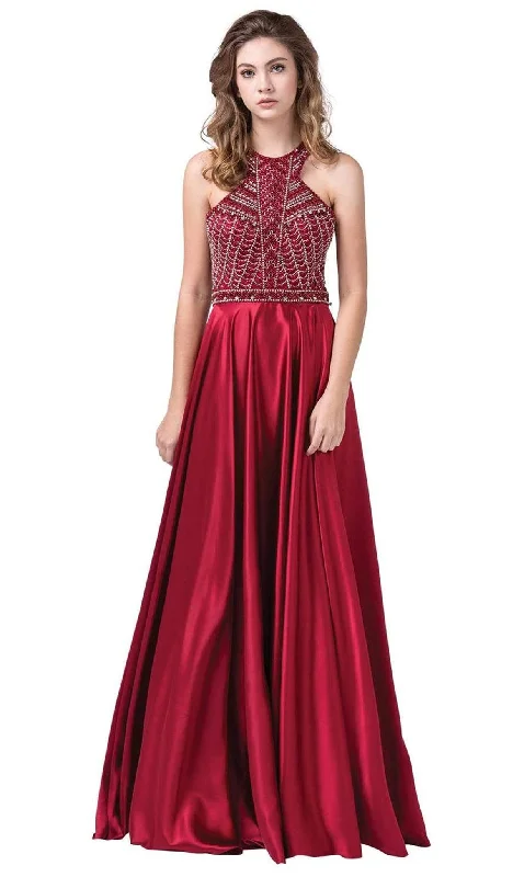 ELEGANT Formal Dress DesignsDancing Queen - 2518 Embellished Halter A-line Gown