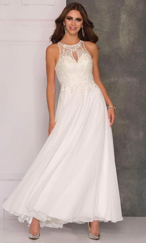 Formal Dress for Rustic ThemesDave & Johnny Bridal A10549 - Keyhole Neckline Bridal Gown