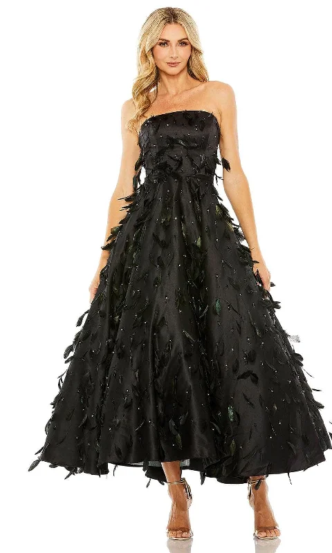 Custom Formal Dress TailorsMac Duggal 11634 - Feather Embellished Strapless Ballgown