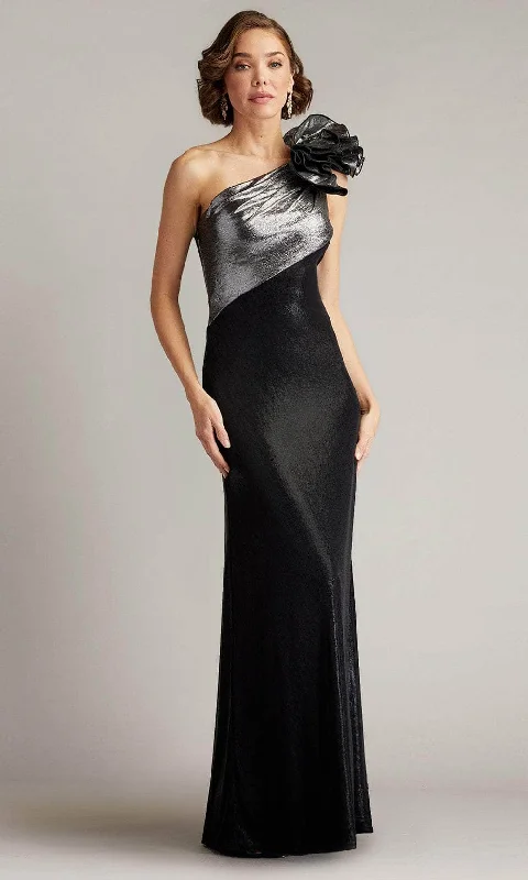 Formal Dress for WeddingsTadashi Shoji BSJ23478L - Korra One Shoulder Metallic Contrast Gown