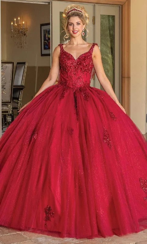 Formal Dress for Military BallsDancing Queen 1767 - Sleeveless Beaded Ballgown With Cape