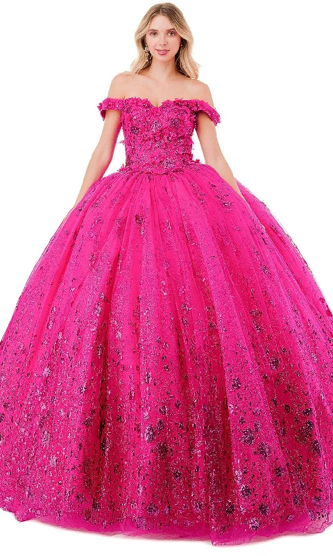 Formal Dress for Winter Formal EventsTrevi Collection L2838C - Floral Appliqued Sweetheart Ballgown