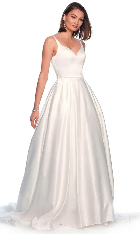 Formal Dress for Indoor WeddingsDave & Johnny Bridal 12119 - Satin A-Line Bridal Gown