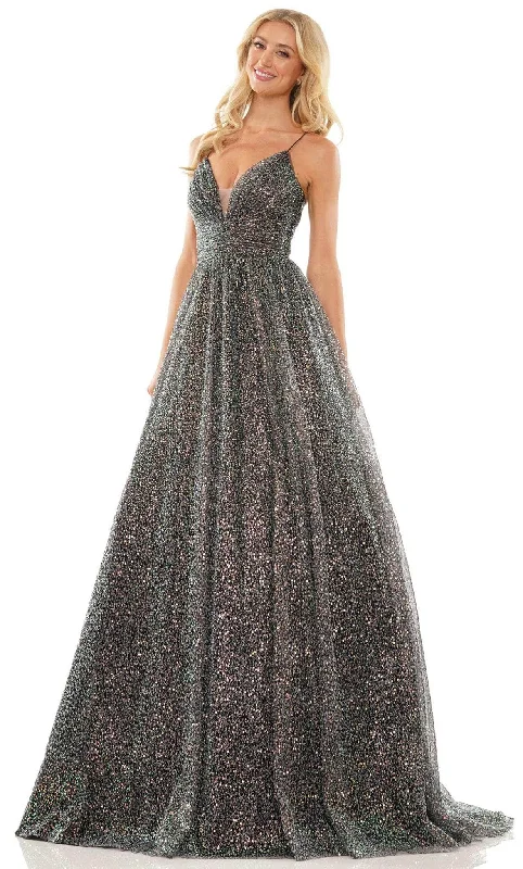 Formal Dress for Historical ReenactmentsColors Dress 2929 - Sleeveless Sequin Ballgown