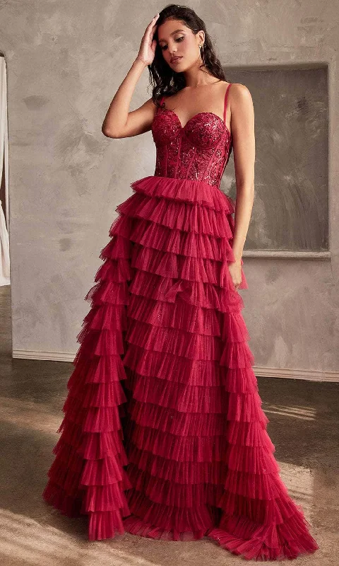 Formal Dress for Large WeddingsCinderella Divine CB143 - Sequin Embellished Corset Bodice Ballgown