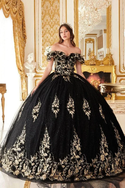 Formal Dress for Hotel GalasLadivine 15701 - Ruffled Off Shoulder Ballgown