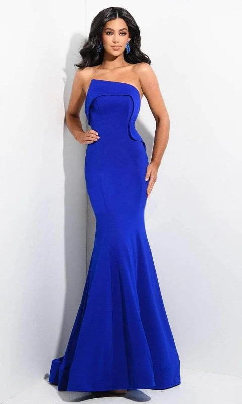 Formal Dress for Large WeddingsJasz Couture - 7300 Strapless Folded Bateau Neck Formal Dress