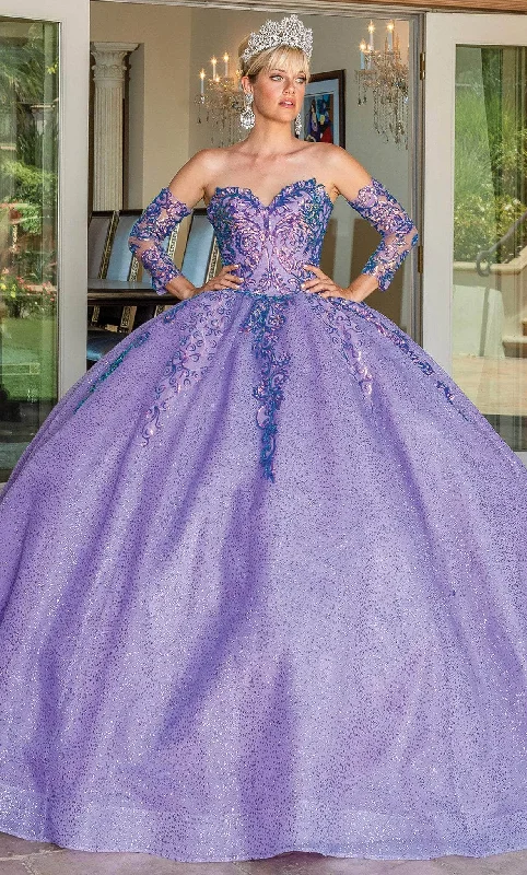 Formal Dress for Vintage ThemesDancing Queen 1675 - Sequin Quinceanera Ballgown