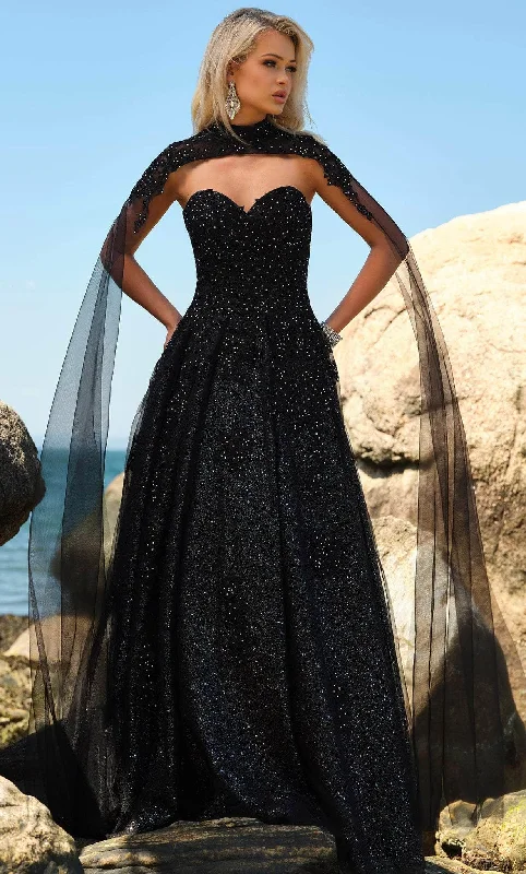 Women's Formal Dress OptionsBlush by Alexia Designs 5878 - Choker Side Cape Ballgown