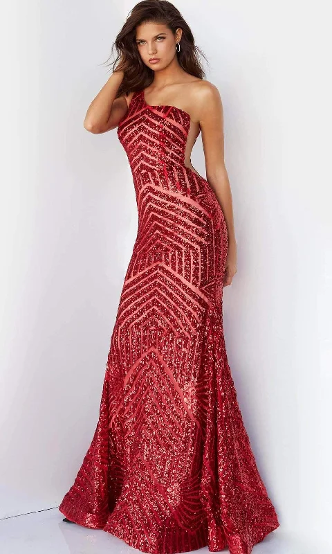 Formal Dress for Outdoor WeddingsJovani - 06017 Geometric Sequined Gown